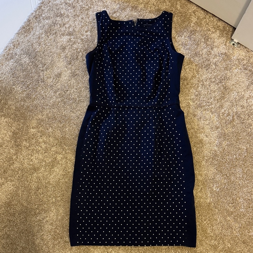 Tommy Hilfiger Navy and White Midi Dress